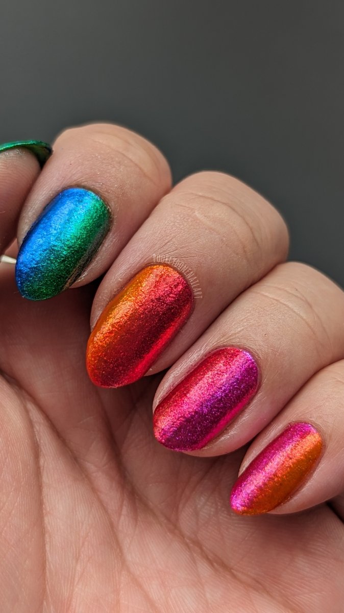 Gradient Heights: Step-by-Step Vertical Gradient Nail Tutorial with Cosmic Polish - Cosmic Polish Australia