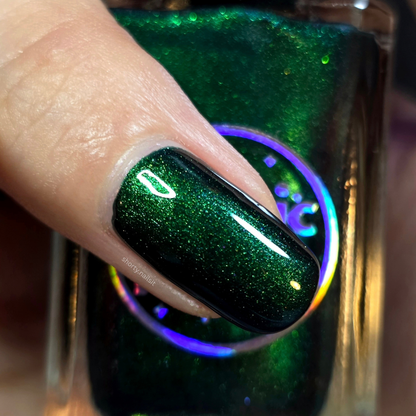 Emerald Encore nail polish by Cosmic Polish
