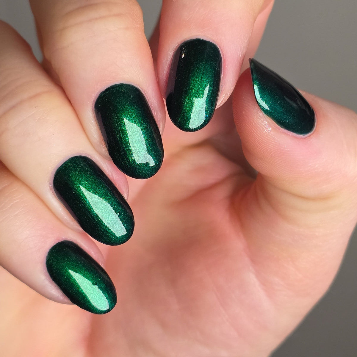 Emerald Encore nail polish by Cosmic Polish