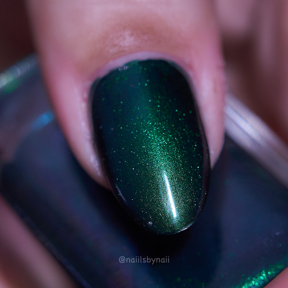 Emerald Encore nail polish by Cosmic Polish