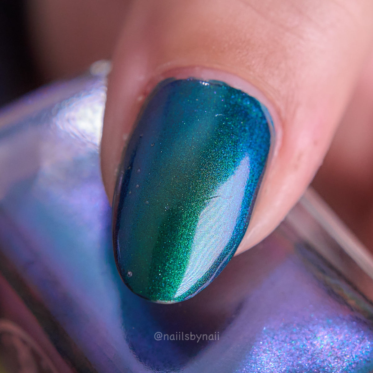 Emerald Encore nail polish by Cosmic Polish