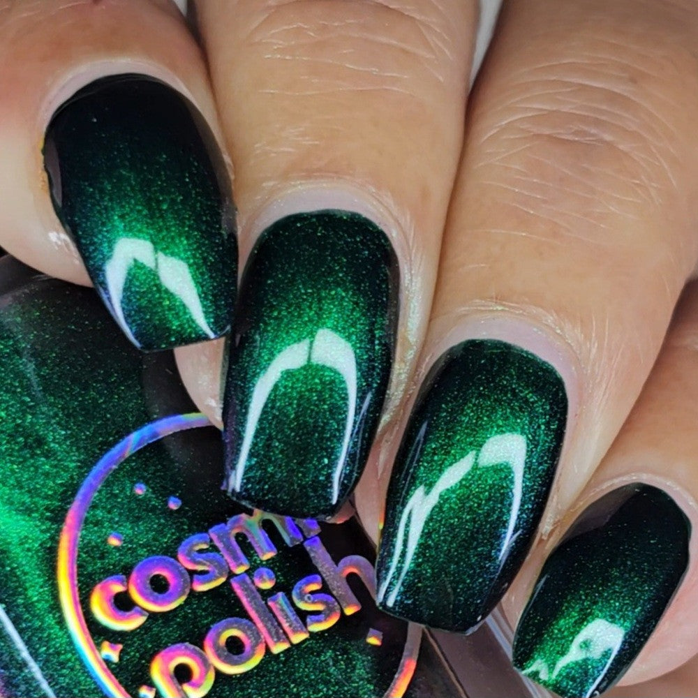 Emerald Encore nail polish by Cosmic Polish