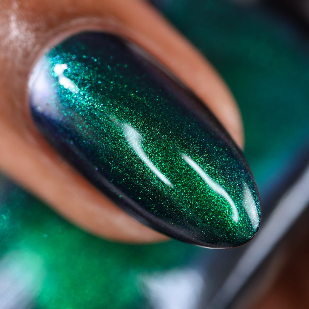 Emerald Encore nail polish by Cosmic Polish