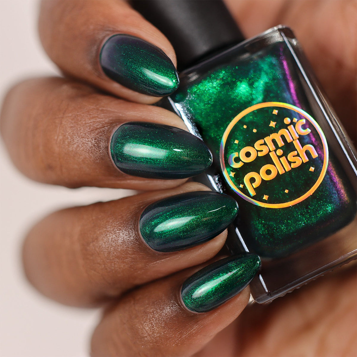 Emerald Encore nail polish by Cosmic Polish