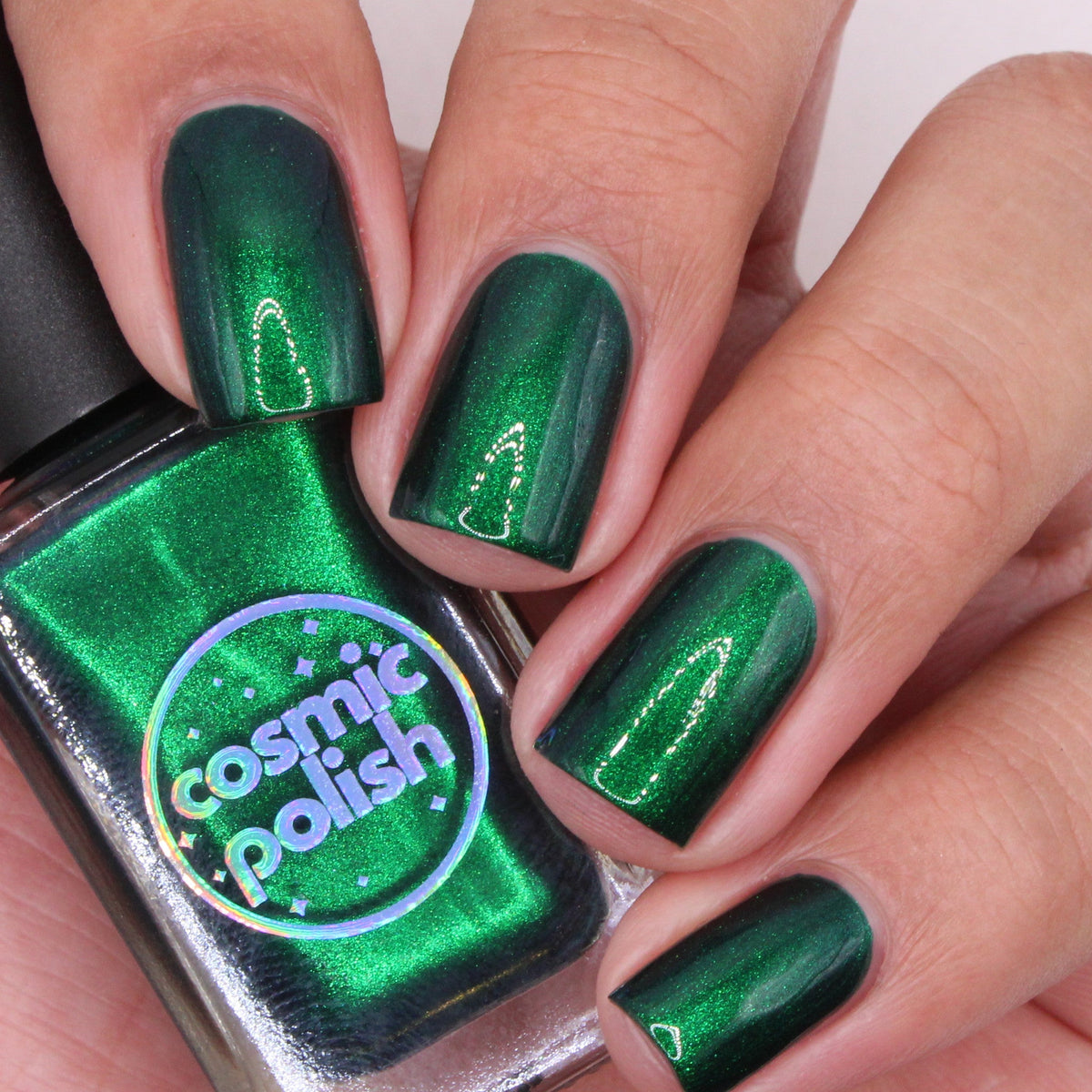 Emerald Encore nail polish by Cosmic Polish