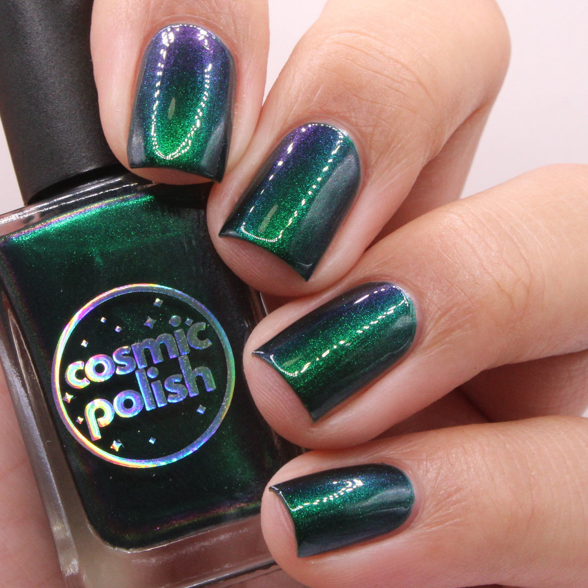 Emerald Encore nail polish by Cosmic Polish