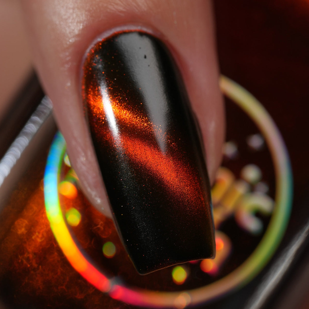 Fire Agate nail polish by Cosmic Polish