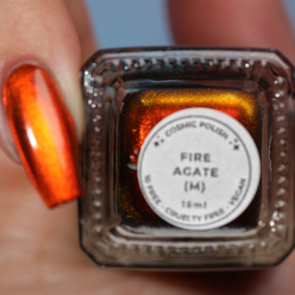 Fire Agate nail polish by Cosmic Polish