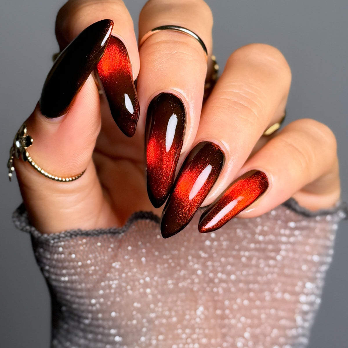 Fire Agate nail polish by Cosmic Polish