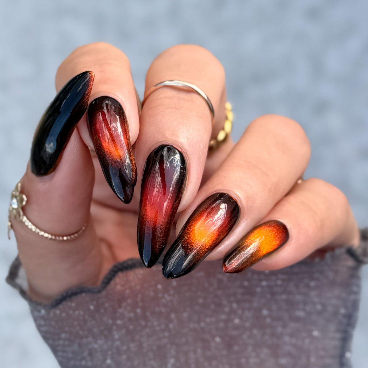 Fire Agate nail polish by Cosmic Polish