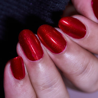 Ruby Remix nail polish by Cosmic Polish