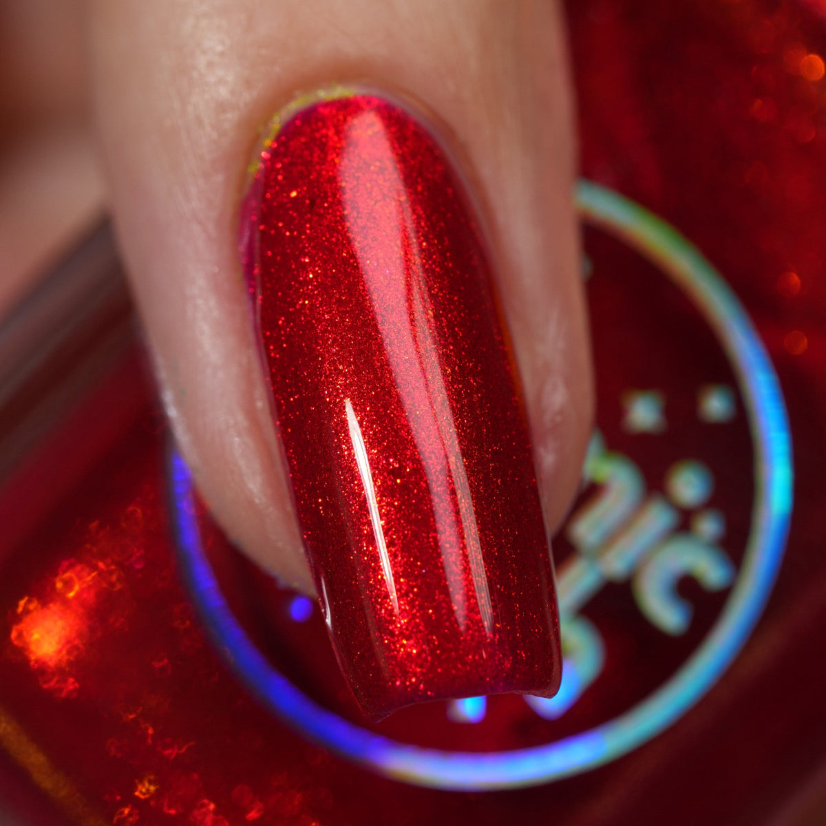 Ruby Remix nail polish by Cosmic Polish