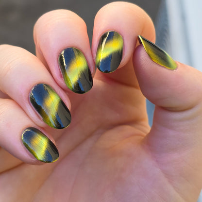 Tiger's Eye nail polish by Cosmic Polish