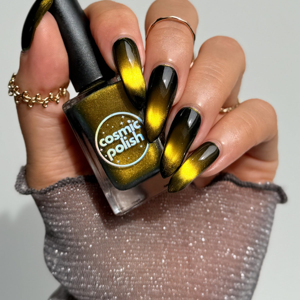 Tiger's Eye nail polish by Cosmic Polish