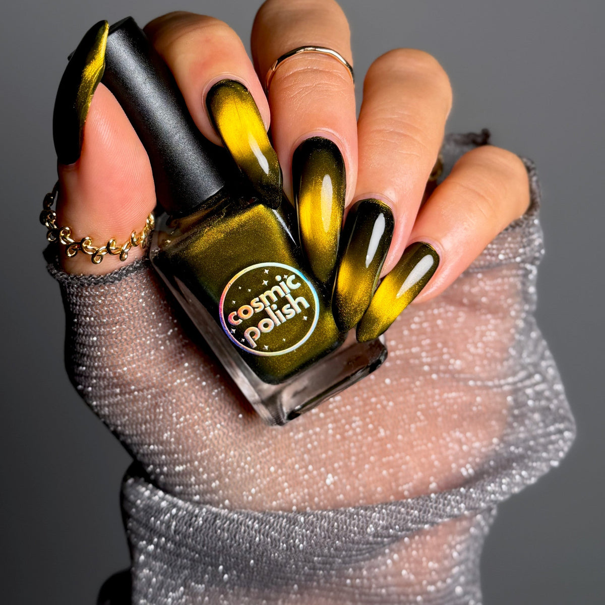 Tiger's Eye nail polish by Cosmic Polish
