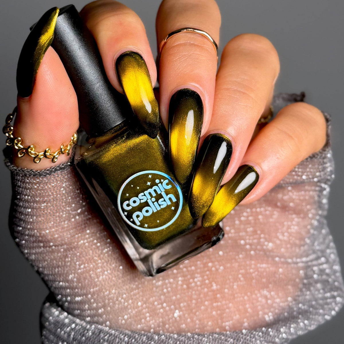 Tiger's Eye nail polish by Cosmic Polish